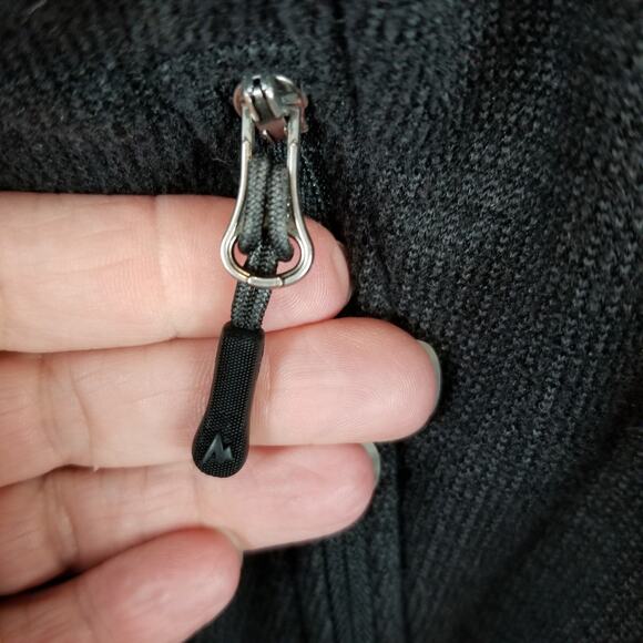 Marmot Women's Black Knit Zip Front Jacket Size M Medium - Picture 10 of 13